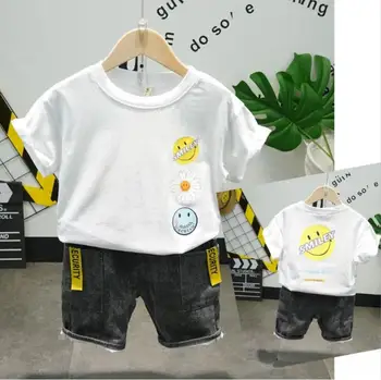 

Children Cotton Clothing Summer New Baby Girls Sets Toddler Boys Cartoon Tops and Shorts Infant Playsuit KIDS sets 2-7 years