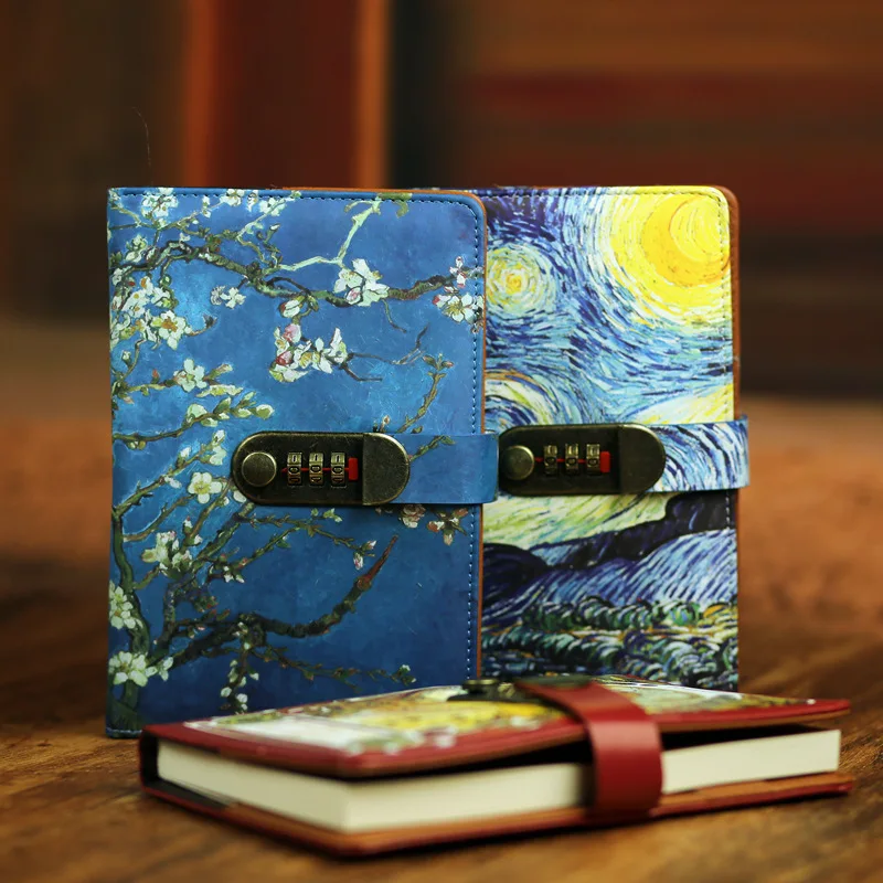 2020 Retro Vintage Notebook Password Book Planner Office Lady Privacy Protection Stationery Password Planners Cipher Notebooks