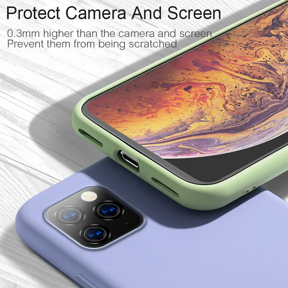 Жидкий силиконовый чехол, тонкий мягкий чехол для iPhone 11 Pro 7 8 6 6s Plus, карамельный цвет, чехол для iPhone X Xs 11 Pro Max XR