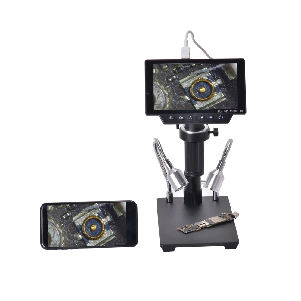 HY-1080 " экран 34MP 4K пайка камера для микроскопов промышленного обслуживания цифровой дисплей электронный микроскоп Лупа