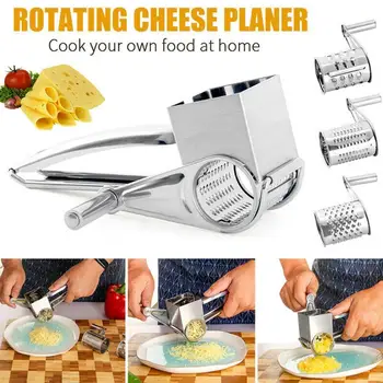 

Stainless Steel Cheese Cutter Rotary Vegetable Cutter Slicer C7L6 Rotary Drums Cylinders Interchanging 3 Shredder Q0B9