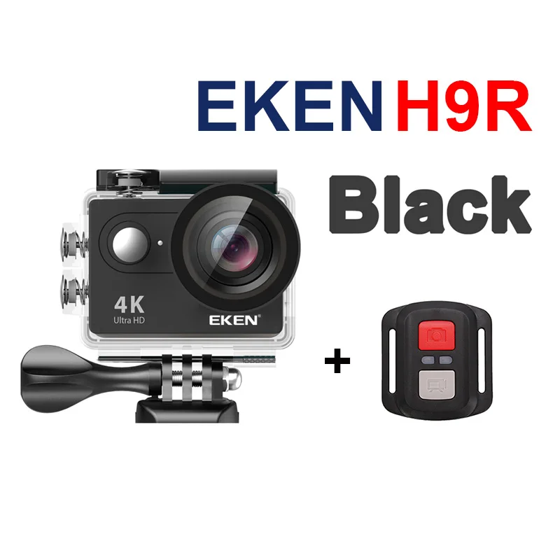 Оригинальная Экшн-камера eken H9/H9R 4K Ultra HD 1080 p/60fps, мини-камера на шлем, WiFi, водонепроницаемая, профессиональная спортивная камера hero 7 yi 4k - Цвет: H9R Black