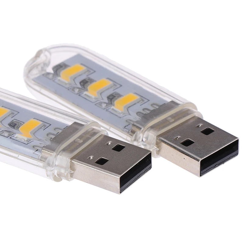 2 шт мини USB светодиодный лампы для чтения кемпинга Лампа для ПК компьютер-лэптоп ночник