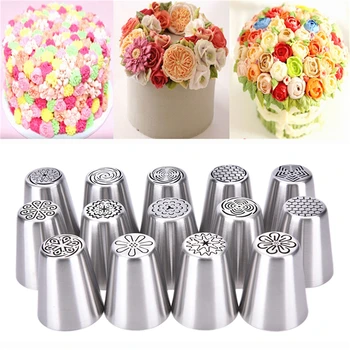 

Haodeba 1PCS Icing Piping Nozzles tulip Rose flowers Pastry Tips Cupcake maker tools Cake Decorating DIY dessert baking Nozzle