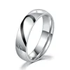 Fashion Titanium Steel Real Love Jewelry Heart Wedding Rings for Women Men Couple Engrave Silver Color Never Fade Full Size 4-15 2