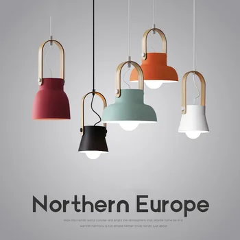 

Modern Kitchen Hanging Lamp Nordic LED Pendant Lights for Dining Room Living Room Bar Coffee Shop Restaurant Lustre 7W E27 Bulb