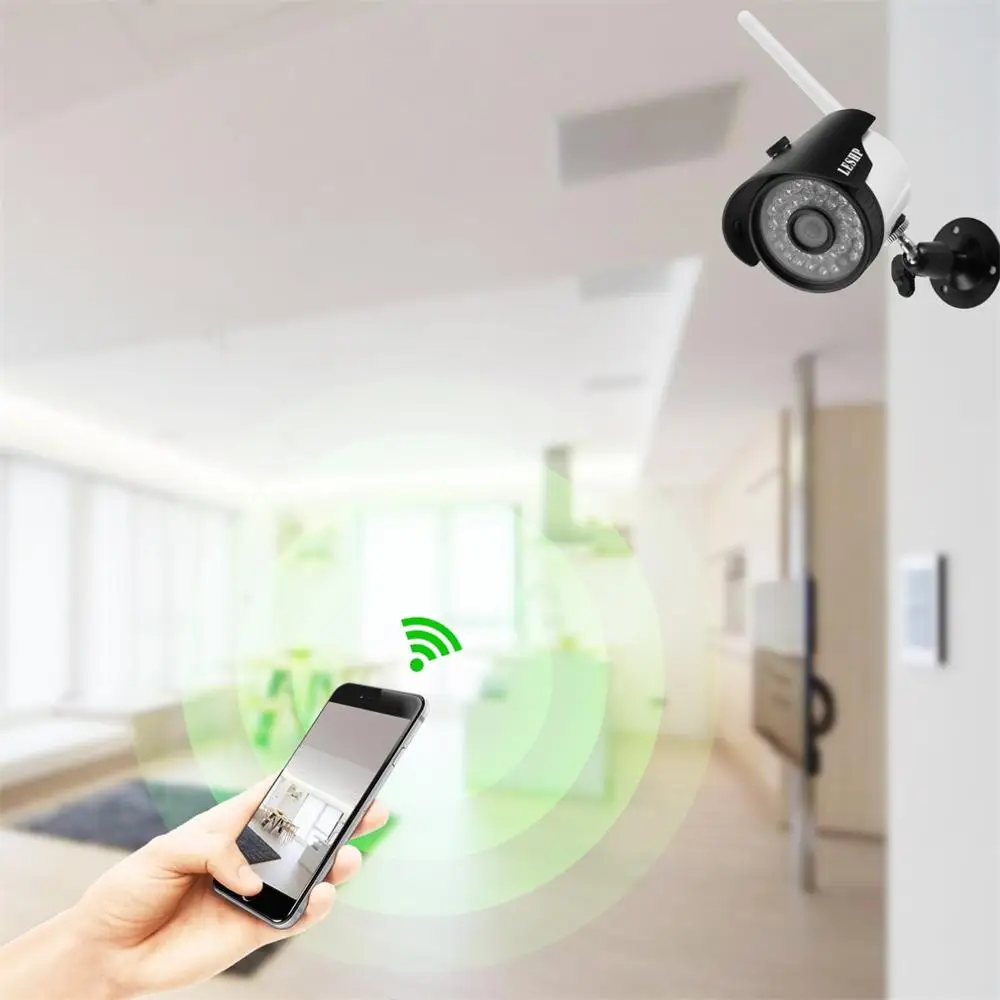 

LESHP Waterproof H.264 1.0 MP1280X720 HD WIFI Security Mini IP IR Bullet Camera SN-IPC-4006FSW10 Network Surveillance Camera