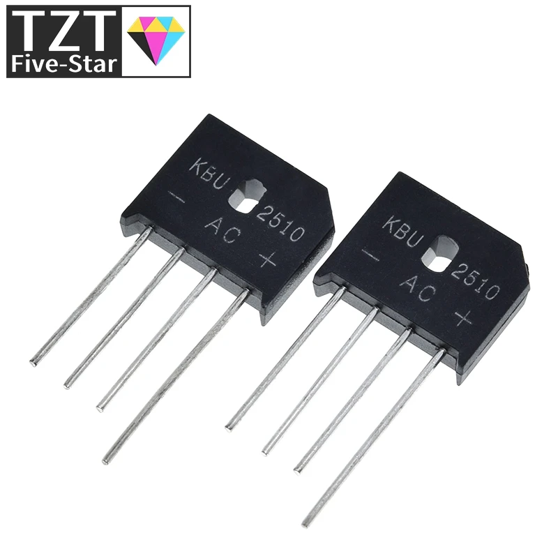 25A 1000V Diode Bridge Rectifier KBU2510 5PCS diode bridge rectifier electrical rectifier diodes rectifier diodes electrical diodes electrical component