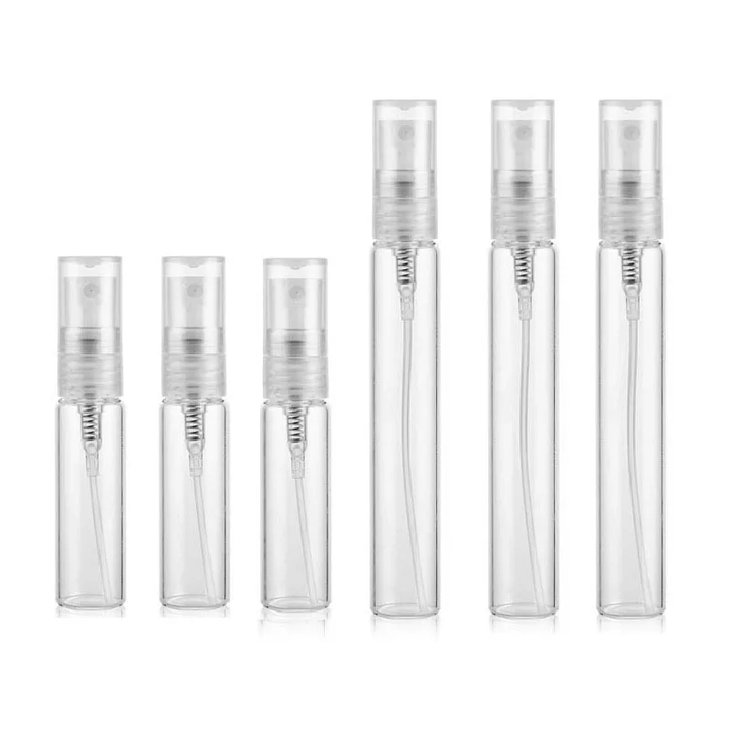 

5ml 10ml Portable Refillable Glass Spray Bottle Empty Perfume Atomizer for Travel Business Cosmetic Packing Containers