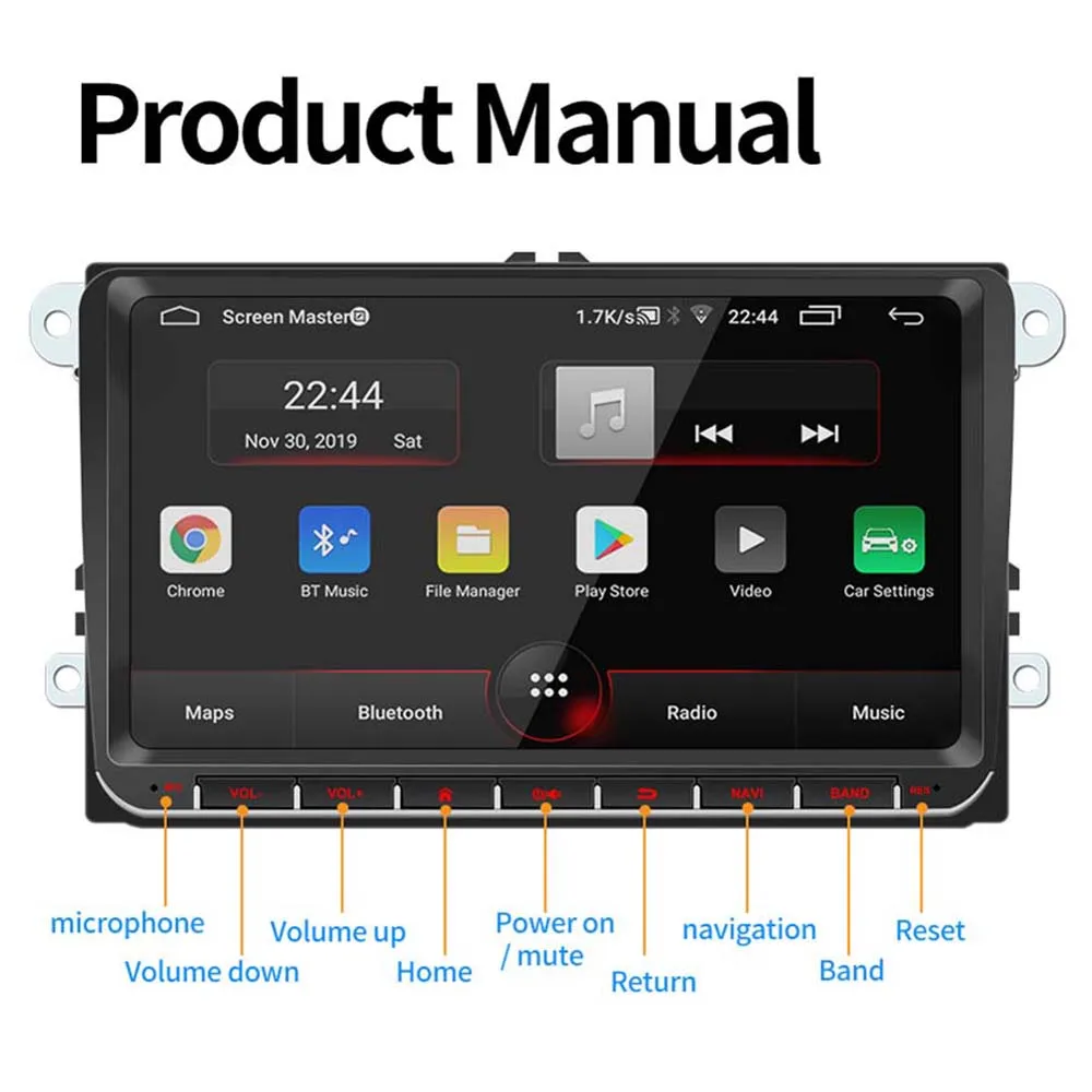 9," Android 9,1 Автомобильный DVD Радио gps навигационный плеер для VW Skoda Octavia golf 5 6 touran passat B6 jetta polo tiguan RDS