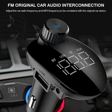 Автомобильный Mp3 модулятор, двойной usb порт, Автомобильный Mp3 плеер, fm-передатчик, модулятор, беспроводной Bluetooth 4,2, Mp3 зарядное устройство