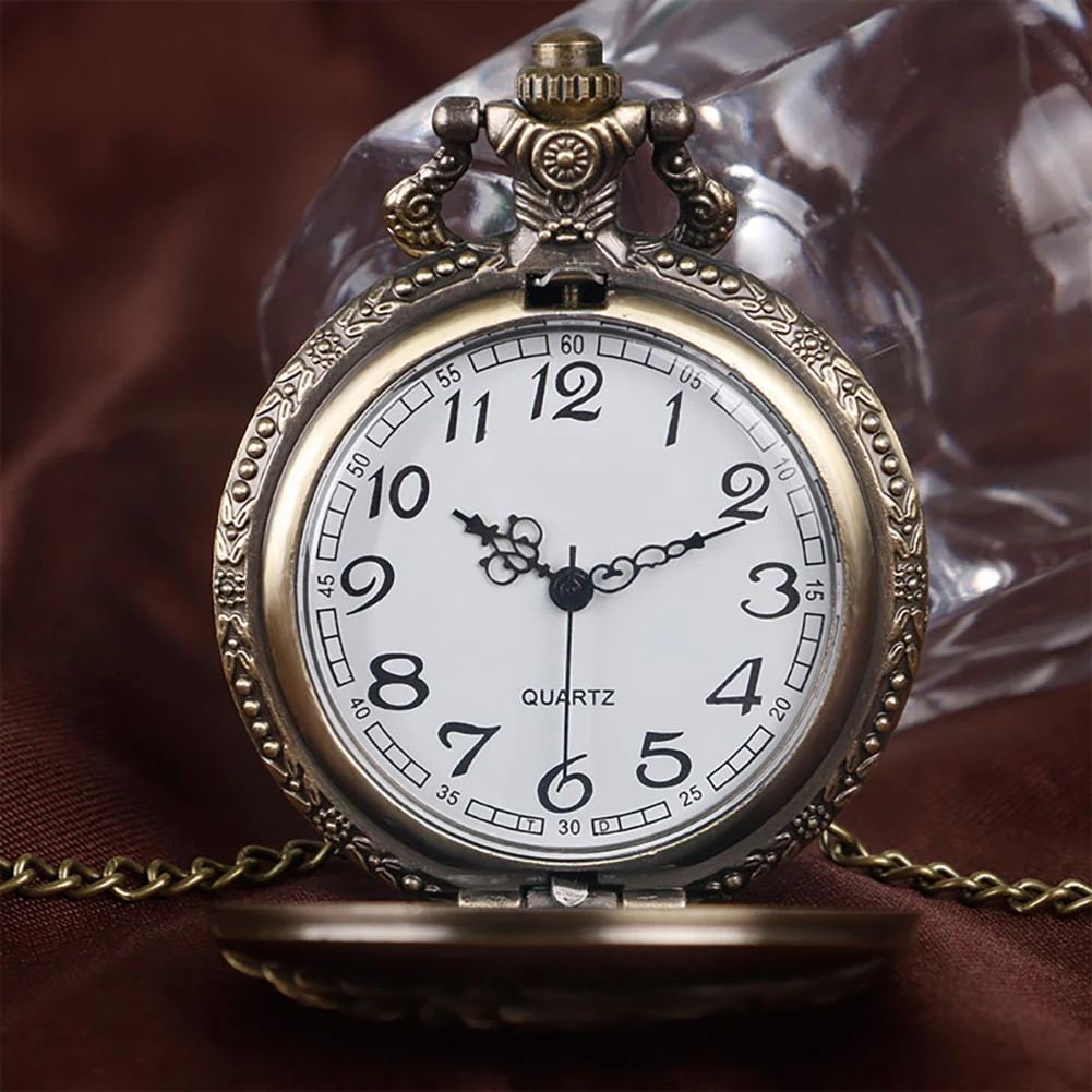 Бронзовый Игра престолов Старк Семья Crest скоро зима карманные часы подарки на день рождения Кварцевые Pockrt часы старинные часы в стиле унисекс