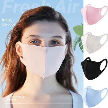 

10PCS Fashion Ice Silk Mask Sunscreen Breathable Dustproof Washable Anti-pollen Haze UV Unisex Lightweight Comfortable Mask