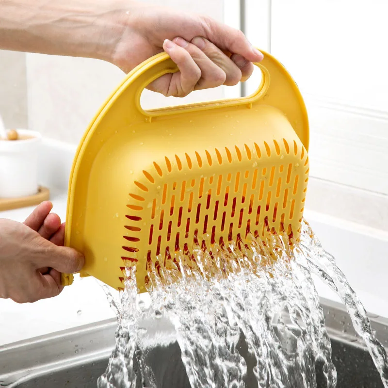 

Multifunction Foldable Drain Basket Kitchen Plastic Fruit Vegetable Cleaning Drain Basin Household Multi-Function Sink Baskets