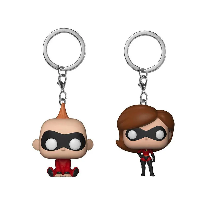 Incredibles Elastigirl & Jack брелок Виниловая фигурка Коллекция Модель игрушки для детей |