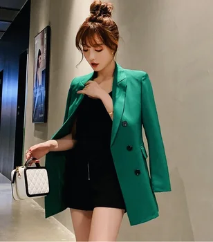 

Office Blazers Women 2019 NEW Autumn Winter Plus Size Formal Blazer for Women Fashion Ladies Long Suit Coat Business Blazer 0076