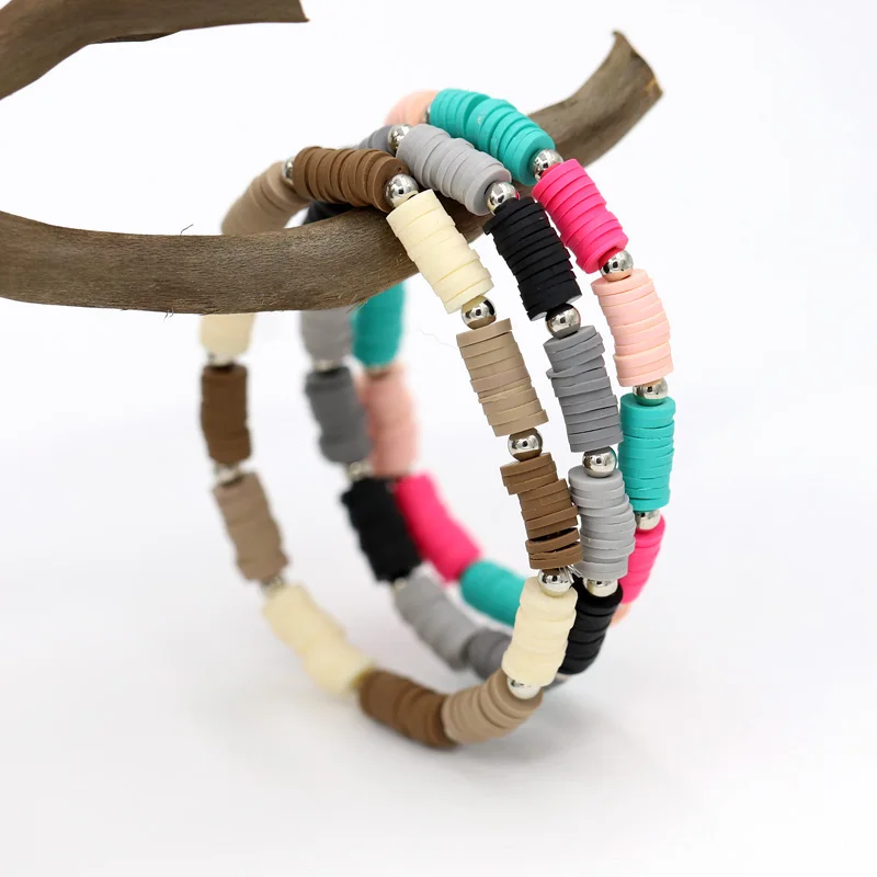 VONNOR Handmade Fashion Fimo Bracelets for Women Jewelry boho Shell Stone Crystal Strand Bracelet Femme Accessories