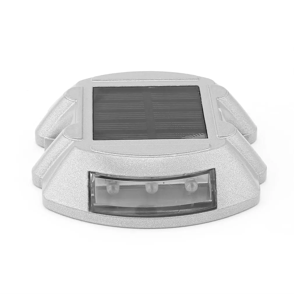 

ICOCO 6 LEDs Solar Power Aluminum Alloy Spike Light Traffic Signal Light Villa Landscape Drive Lamp Waterproof Road Path Lamp