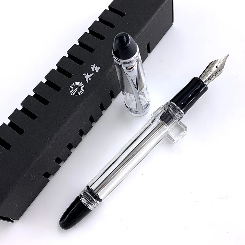

Fountain Pen Translucent White Wing Sung 699 Vaccum Filling Fountain-Pen Fine Nib Pen School Office Supplies Stationery Gift Hot