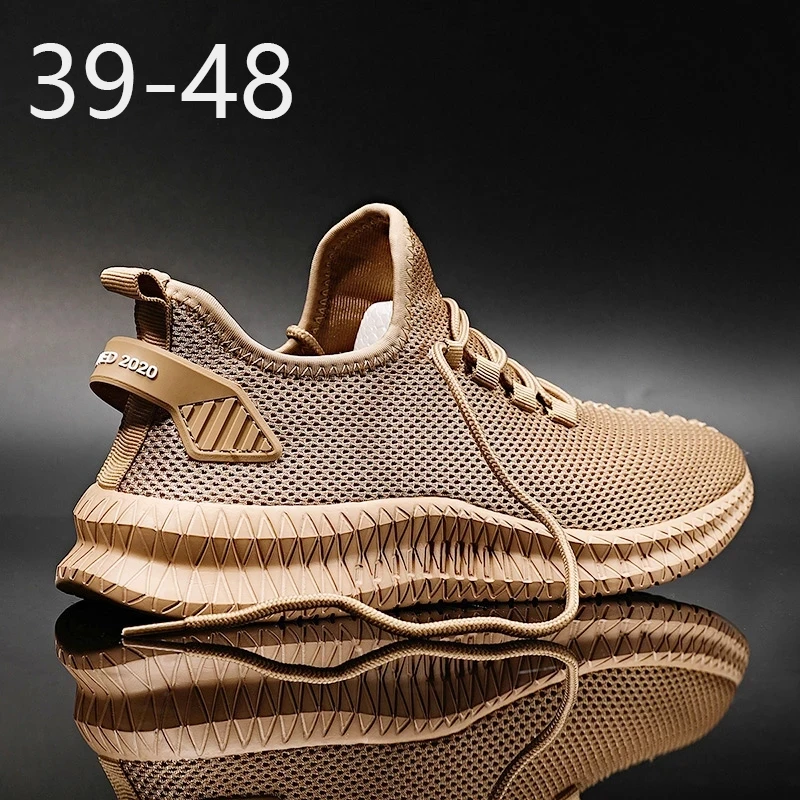 Zapatos informales para hombre zapatillas ligeras y antideslizantes, deportivas, calzado de deporte, transpirable, Color sólido, con cordones