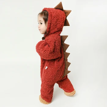 

Baby Romper Winter Warm Newborn Baby Girl Clothes Long Sleeve Coral Fleece Animal Overall Infant Jumpsuit Baby Boy Romper Zipper
