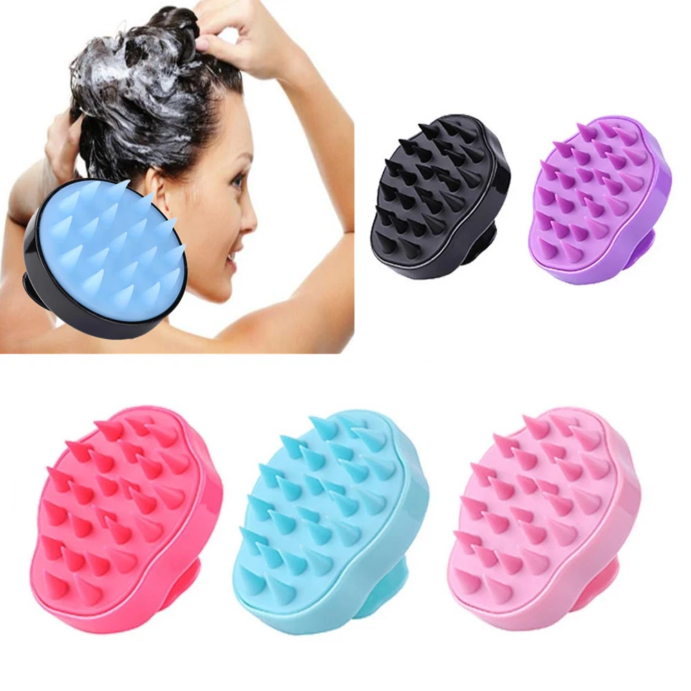 Hot Sale Silicone Head Body Scalp Massage Brush Comb Shampoo Hair