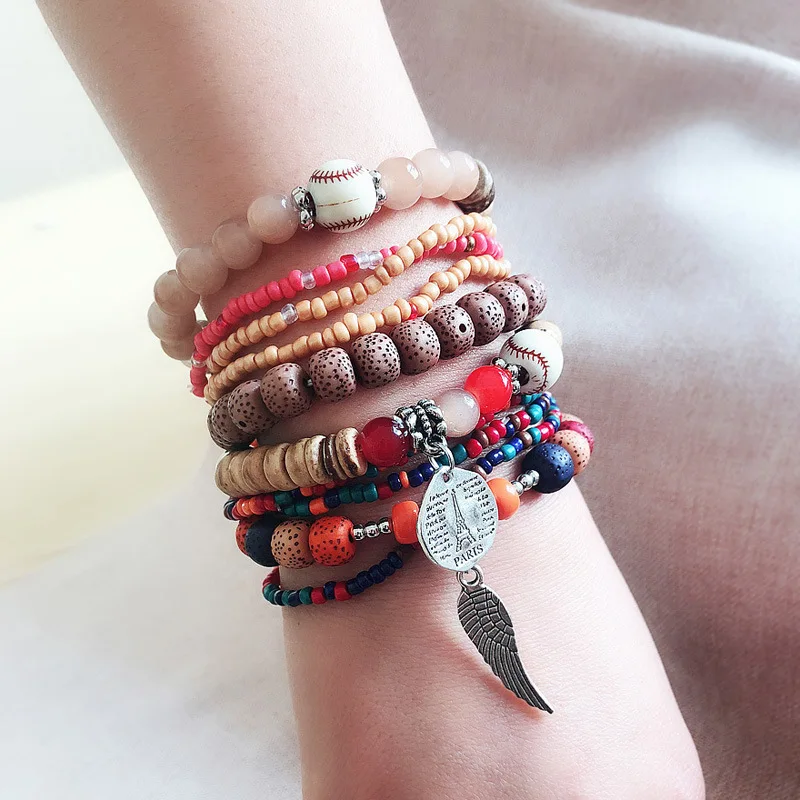 Vsco браслеты צnatural natural натуральный камень Цыганский браслет chakra женский браслет bransoletka muszelki pareja бижутерия с натурал