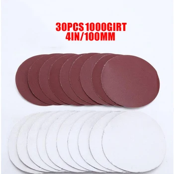 

30pc 4in/100mm 1000Grit Surfaces Polish Wood Aluminum Efficient Sandpaper