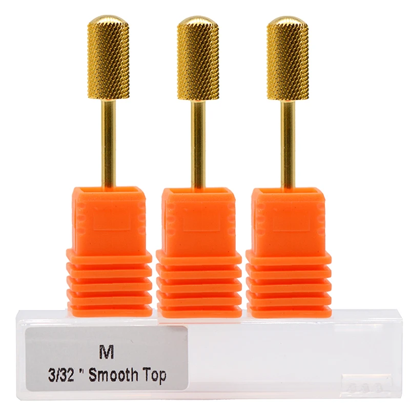 3PCS/LOT 03004 Carbide Nail Art Salon Drill Bit Smooth Top 3/32'' New Electric File For Manicure Machine Tools 4