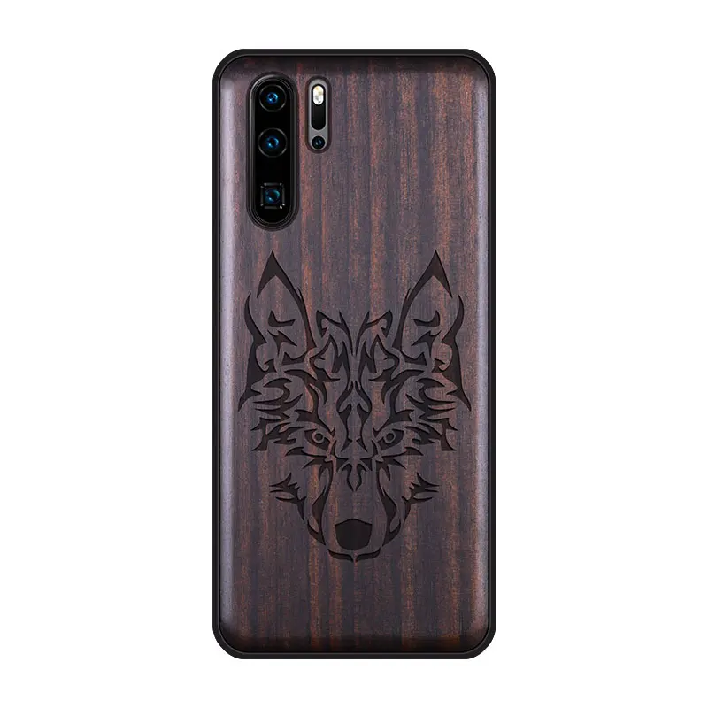 Роскошный чехол с черепом из черного дерева для huawei P30 ручной работы, Африканское черное дерево huawei P30/huawei P30 Pro