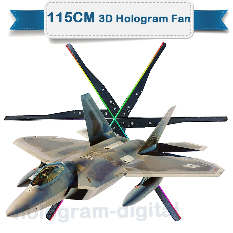 

WIFI APP 1532pcs LED High Qulity High Brightness Holographic Display 3D Hologram LED Fan