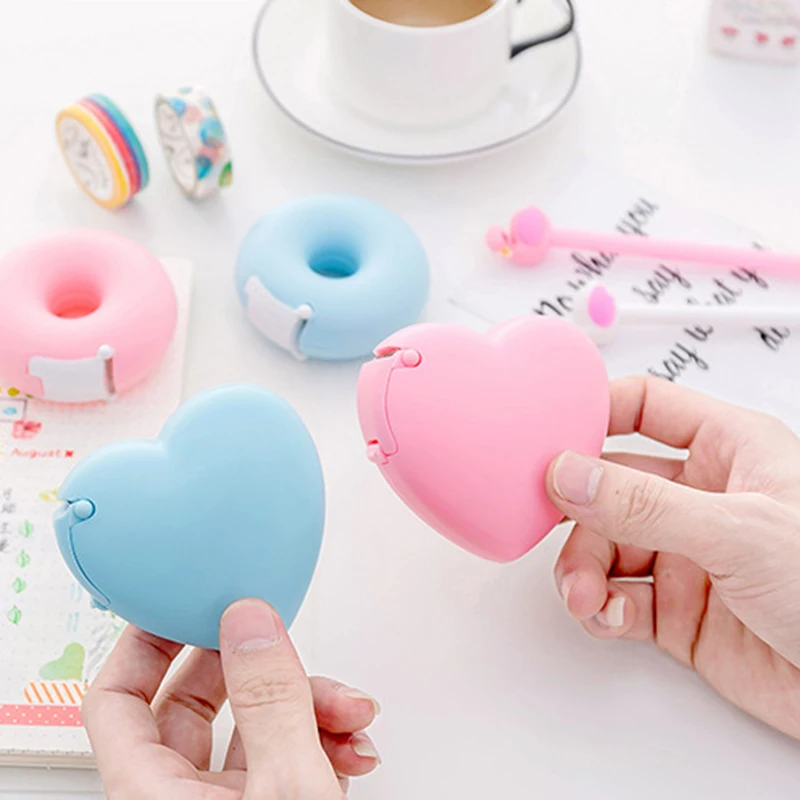 Kawaii корейские Канцтовары пончик диспенсер клейкой ленты безопасный резак для