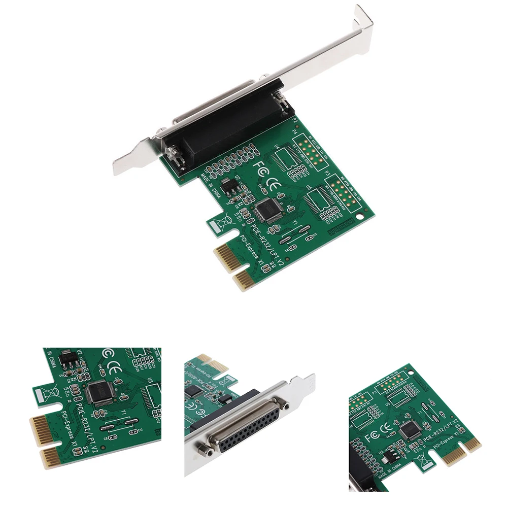 Компоненты адаптера принтера высокоскоростные части Plug And Play конвертер Express Card PCI-E К LPT 25pin аксессуар прочный надежный