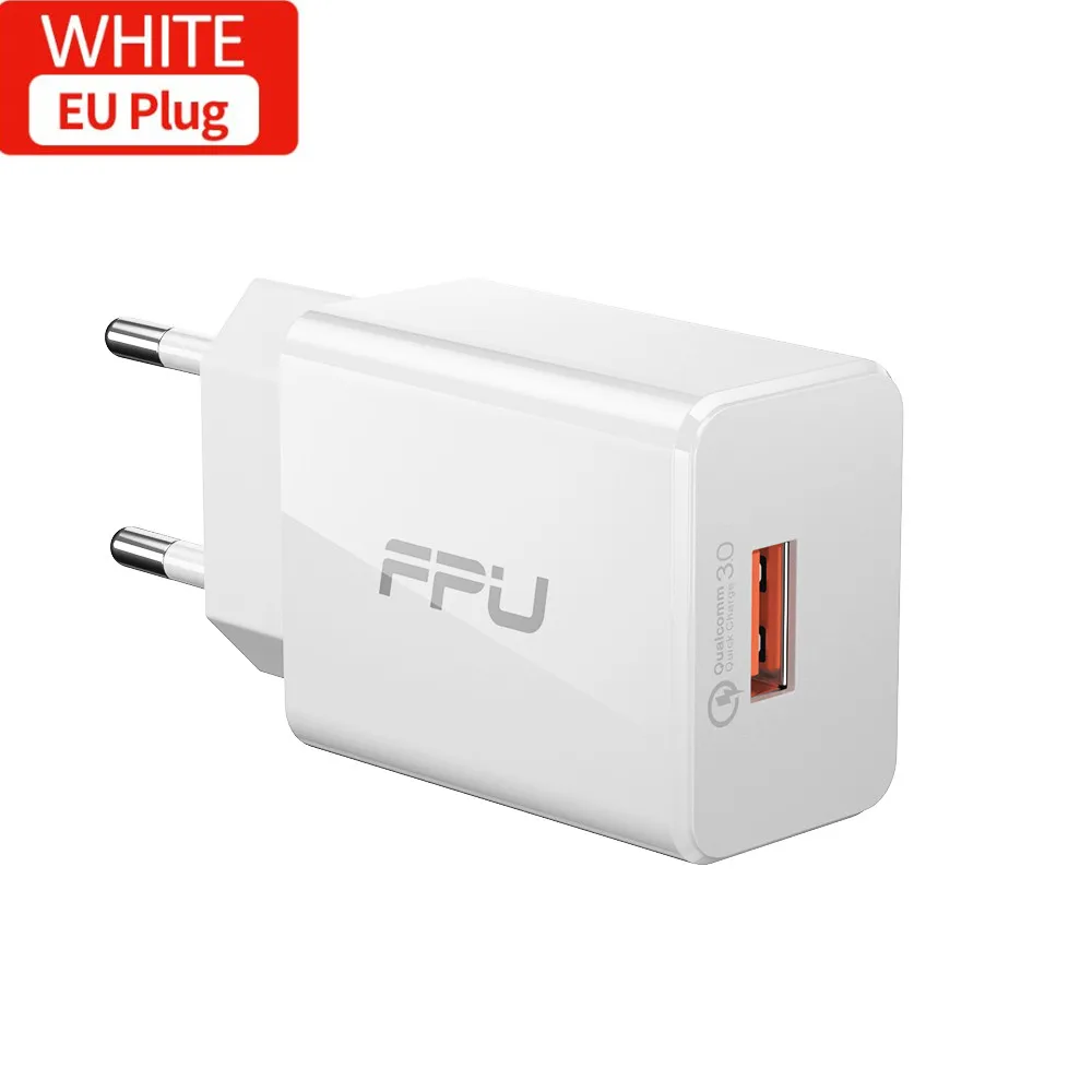 FPU Быстрая зарядка 3,0 USB зарядное устройство для iPhone iPad QC3.0 QC быстрое зарядное устройство ЕС адаптер для samsung S10 Xiaomi Mi зарядное устройство для мобильного телефона - Тип штекера: EU Plug White