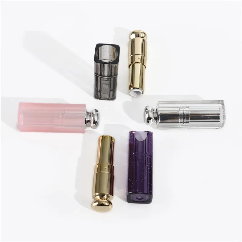 Пустая 9 мм Розовая прозрачная черная фиолетовая губная помада тюбик бальзам для