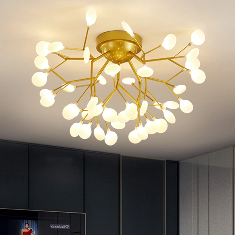 Nordic designer hangende plafondlampen verlichtingsarmaturen slaapkamerkeukenhuis moderne gouden plafondlamp ophanging - AliExpress