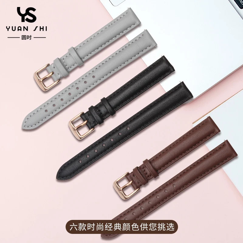 Новый модный кожаный ремешок Guenine подходит для fossil ES3795 ES4185 watch 12 14 мм часов с