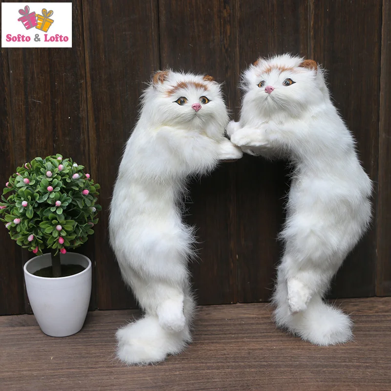 real fur cat white kat 5