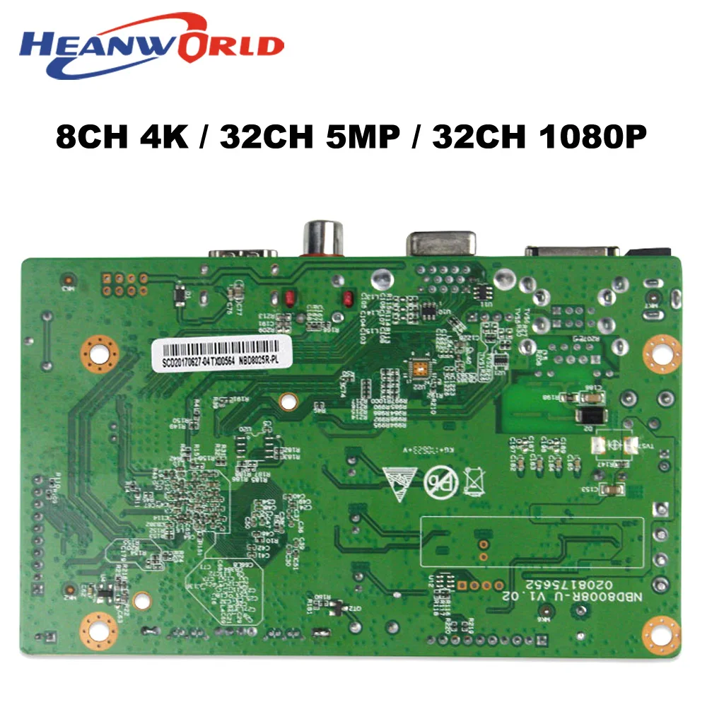 8ch* 4 K/32ch* 5.0MP/32ch* 1080P H.265/H.264 NVR плата цифровой видеомагнитофон видеонаблюдения HI3536C 2 SATA порты аудио камера I/O