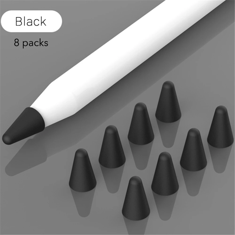 Для Apple Pencil 1 2 стилус ручка для тачскрина протектор наконечника 8 шт. немой силиконовый сменный наконечник чехол
