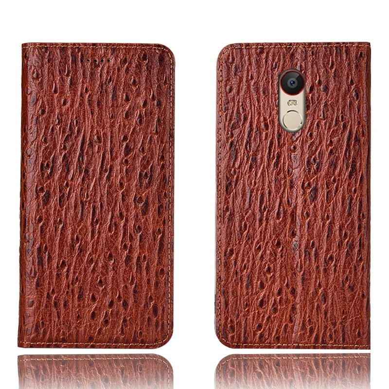 

Ostrich Pattern Genuine Leather Ultra Thin Card Slot Case For Nubia Z11 Mini S/Nubia Z11 Max Magnetic Case Standing Cover Coque