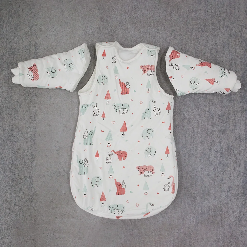 Baby Wearable Blanket Quilt Baby Sleeping Bag For Children Sleepwear Newborns Baby Changing Diaper Detachable Sleeves New 3