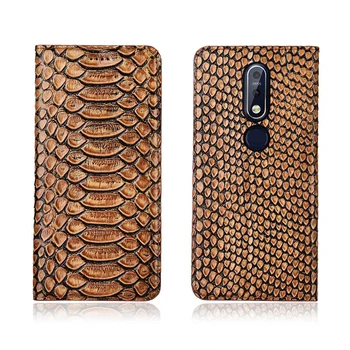 

Natural leather phone case credit card slot holder for Nokia 7.1 Magnetic cases for Nokia 7.1 Plus phone cover funda phone bag