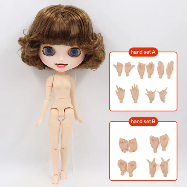 c ICY 1/6 Blyth Кукла под заказ № BL9158 белая кожа и соединение тела с открытым ртом матовое лицо для девочки Подарочная игрушка - Цвет: c