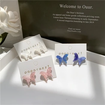 

Fashion star sweet purple butterfly earrings super women earrings jewelry accessories