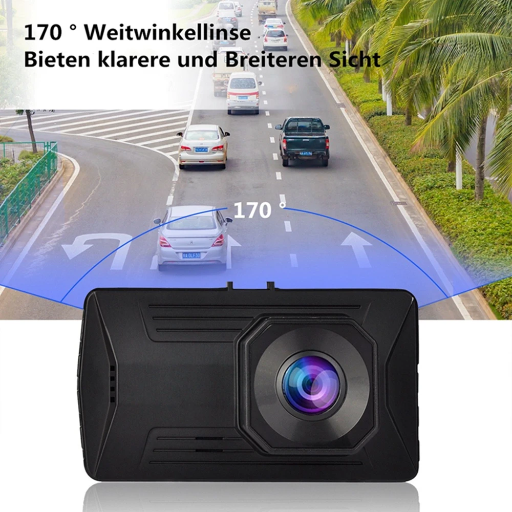 3 ''HD 1080P 3 объектив Автомобильный видеорегистратор Камера заднего вида 360 °