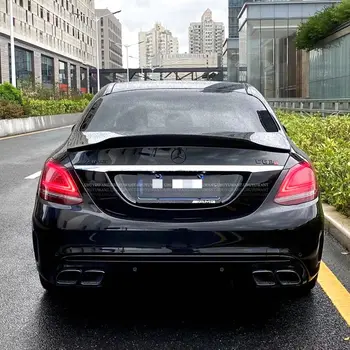 

UBUYUWANT For Mercedes W205 2014-2020 C-class C180 C200L C63 Spoiler Carbon Fiber PSM STYLE Car Rear Trunk Wing Spoiler
