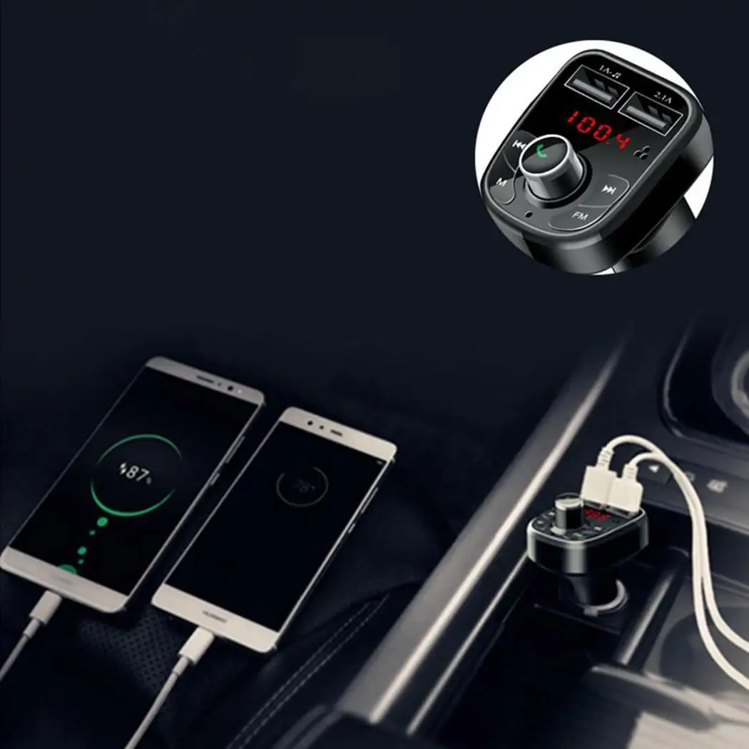 Портативный автомобильный fm-передатчик Dual USB USB2.0 зарядки TF карты Bluetooth MP3 5 Вт для слушания музыки 32