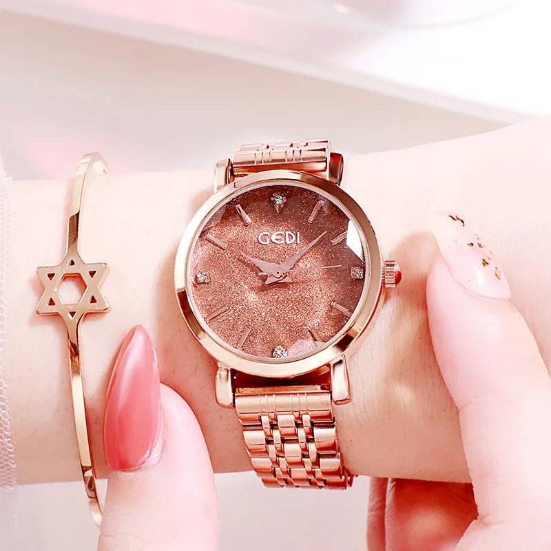 

Goldie New Style Hot Selling Star Women's Watch Network Red Celebrity Style Fashion Students Good-looking Steel Belt Watch Women