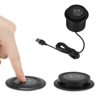 

18W Wireless Charger Double USB Embedded Fast Wireless Charger For Iphone 11 X For Samsung A51 A71 Table Office Phone Charger